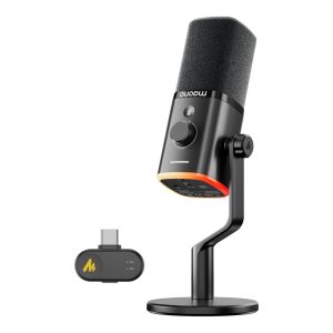 microfono gamer inalambrico usb maono rgb cancelacion de ruido ideal para pc y ps5 en chile