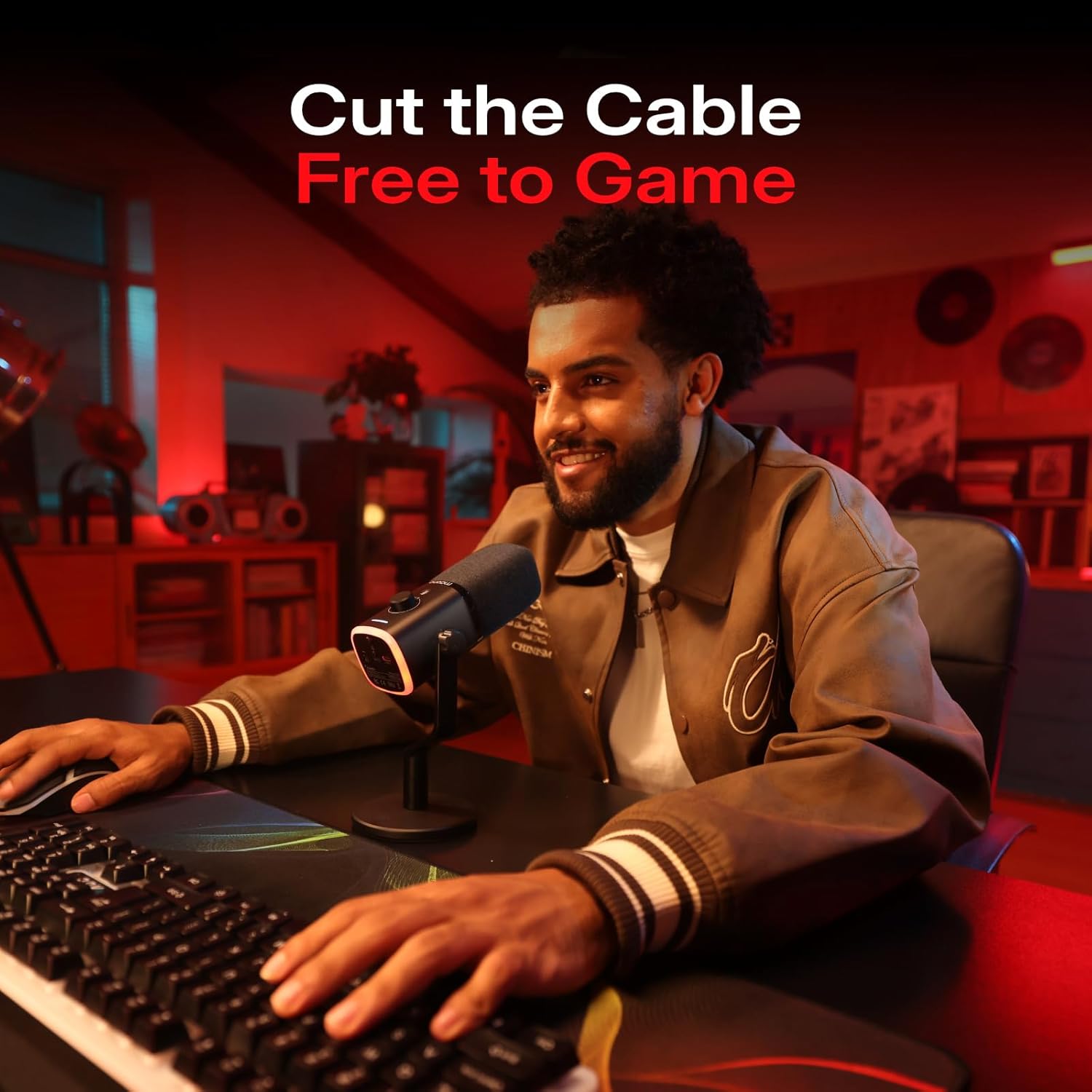 microfono gamer inalambrico usb maono rgb cancelacion de ruido ideal para pc y ps5 en chile