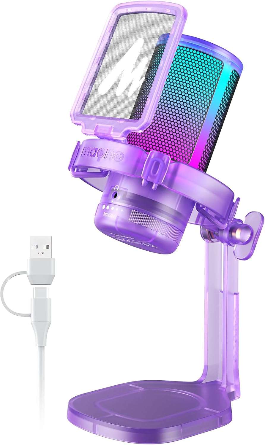 microfono gamer usb pc ps5 rgb varios colores cancelacion de ruido ideal para streaming en chile