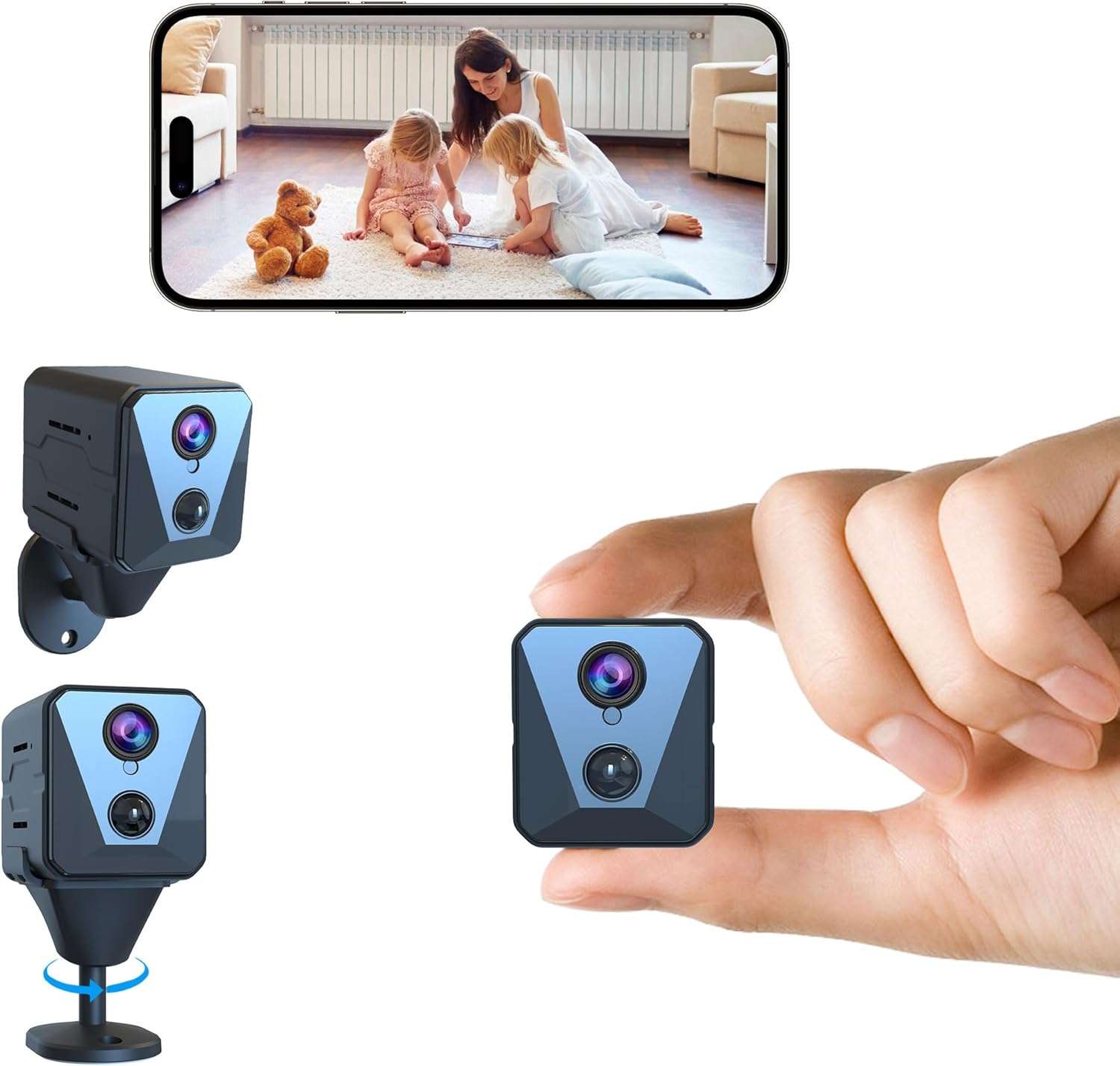 mini camara seguridad wifi 4k bateria larga duracion 100 dias vision nocturna monitor mascotas espia interior chile
