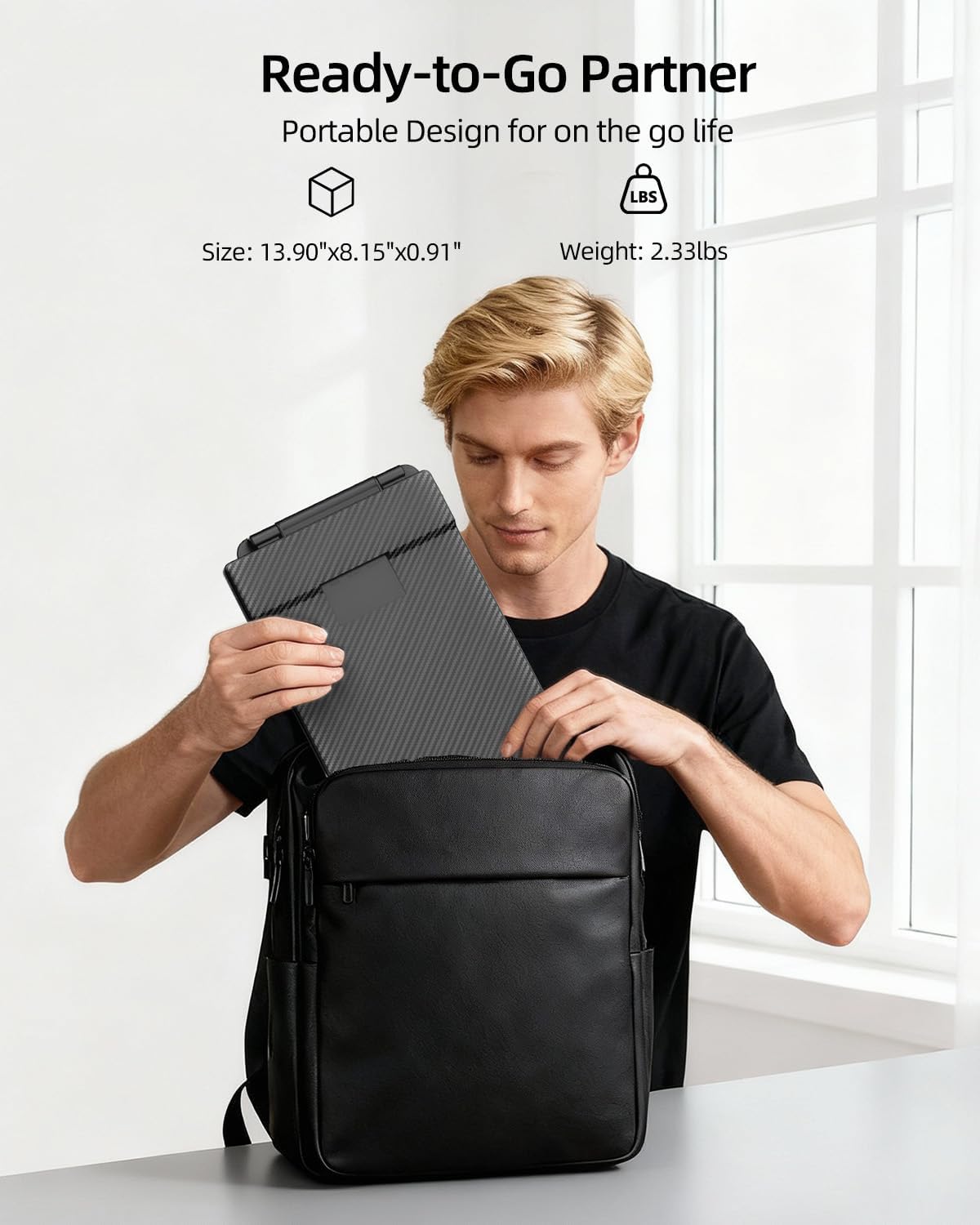 Extensor de pantalla para notebook monitor dual portatil de 35.5 centimetros conectado por usb c en chile