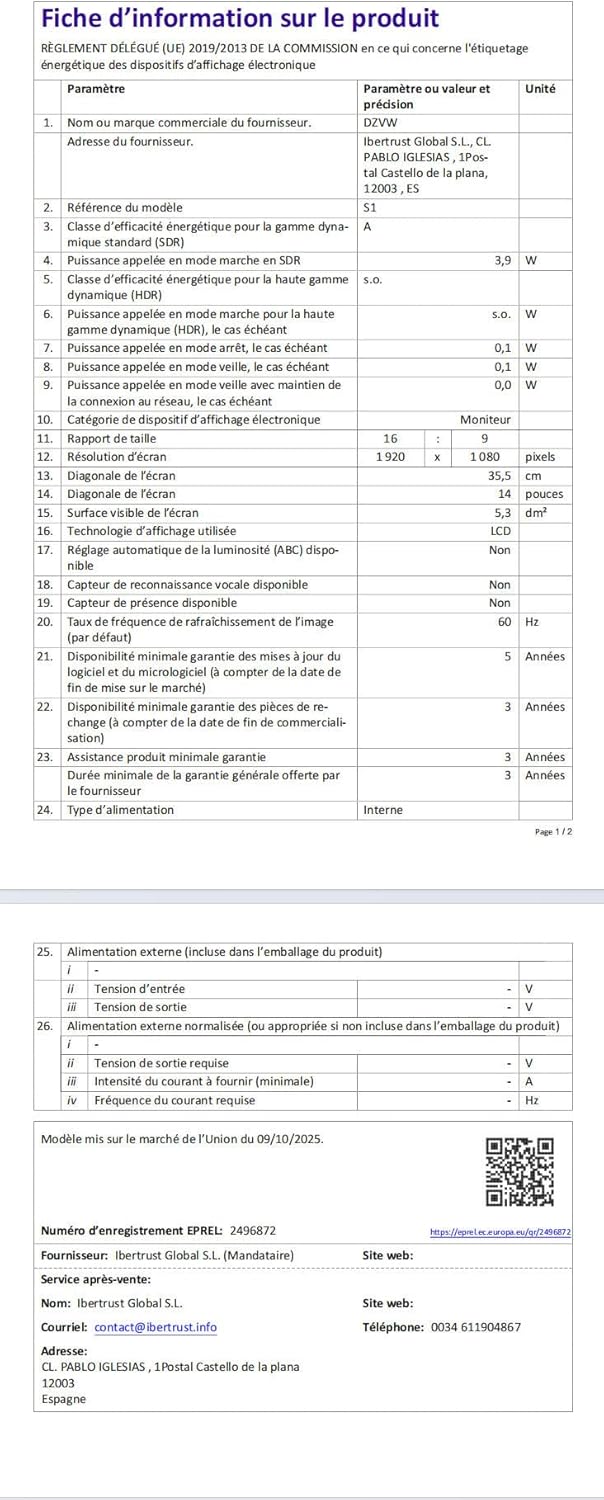 Extensor de pantalla para notebook monitor dual portatil de 35.5 centimetros conectado por usb c en chile