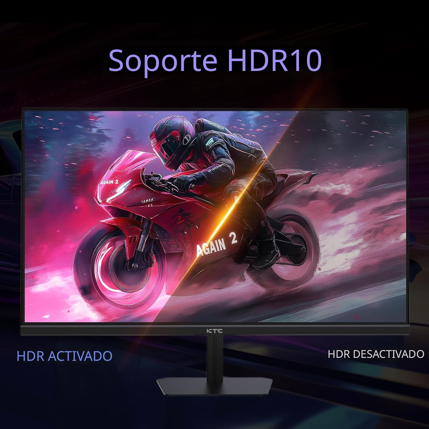 Monitor gamer de escritorio 24 pulgadas 190 Hertz 1 milisegundo panel IPS junto a un teclado y mouse.