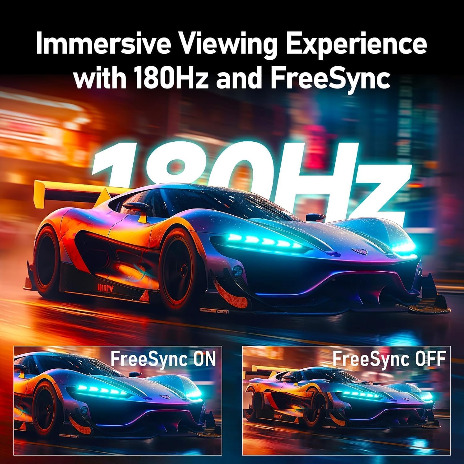 Monitor gamer curvo de 32 pulgadas 2K 165 Hertz panel VA sobre un escritorio.