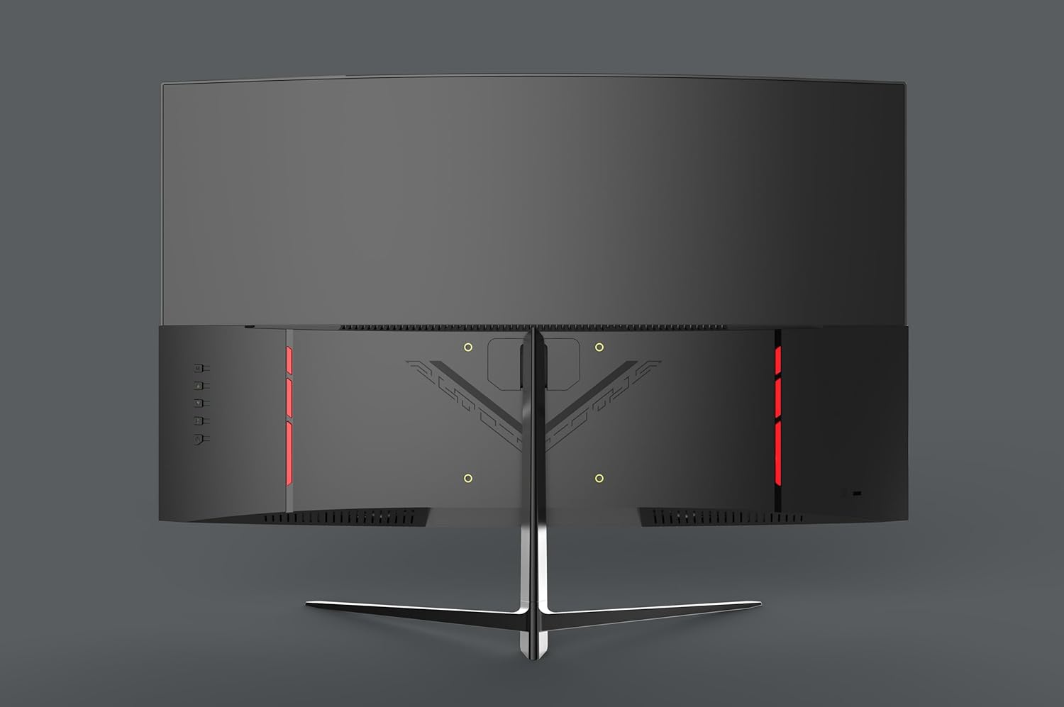 Monitor gamer curvo de 32 pulgadas 2K 165 Hertz panel VA sobre un escritorio.