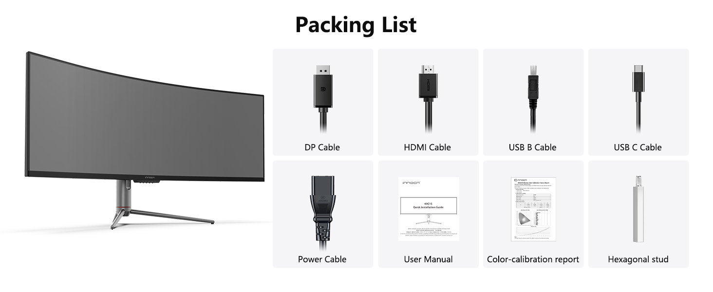 Monitor gamer curvo ultrawide de 49 pulgadas a 240hz con resolucion dual qhd sobre un escritorio chile