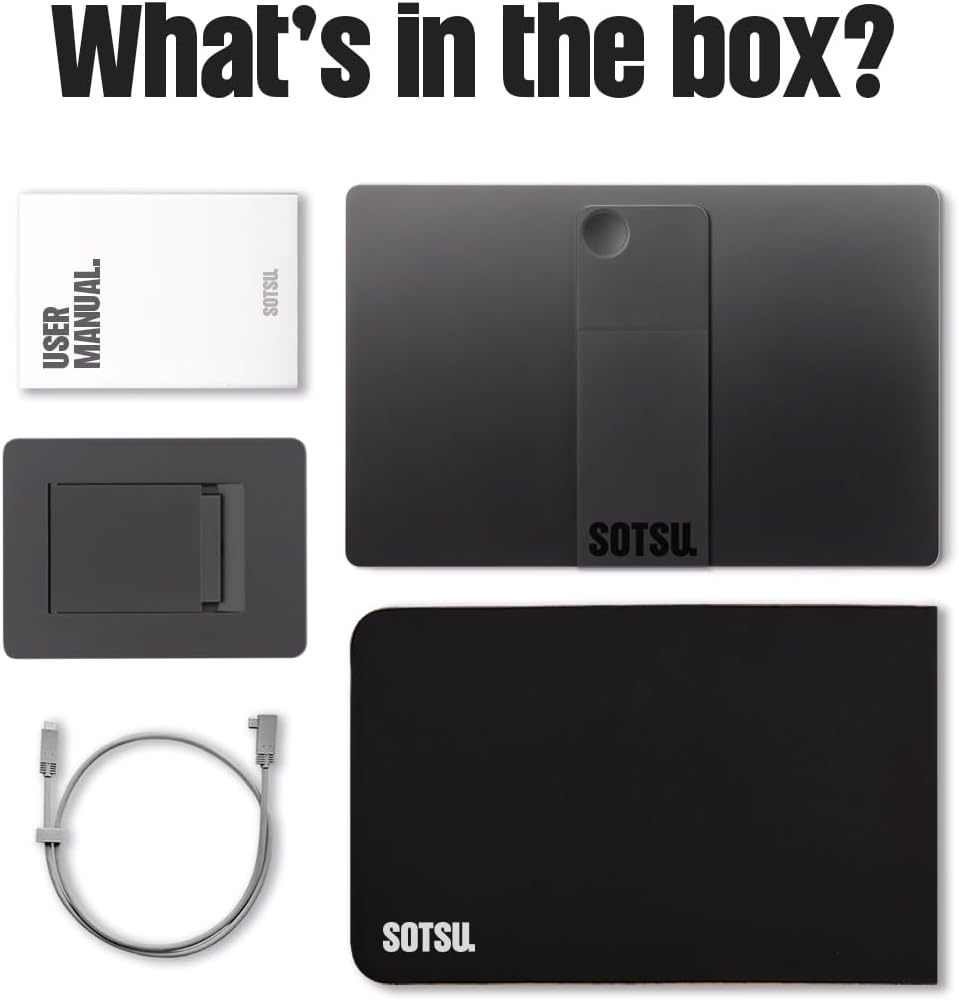 Monitor portatil 4K de 16 pulgadas de metal para notebook con lector de tarjetas SD en un escritorio de diseno.