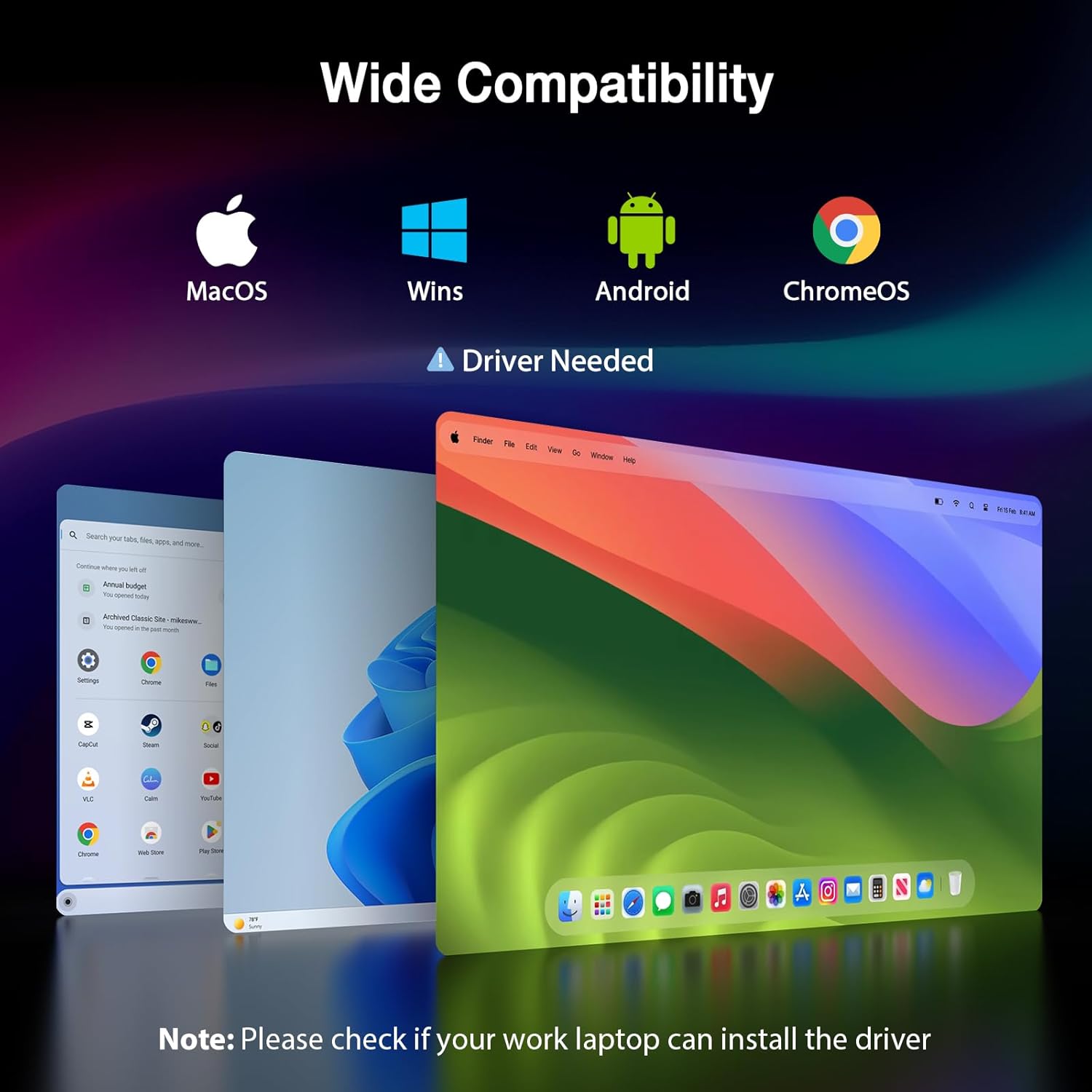 Monitor portatil de doble pantalla de aluminio de 15.6 pulgadas conectado a un notebook mediante un solo cable USB C.