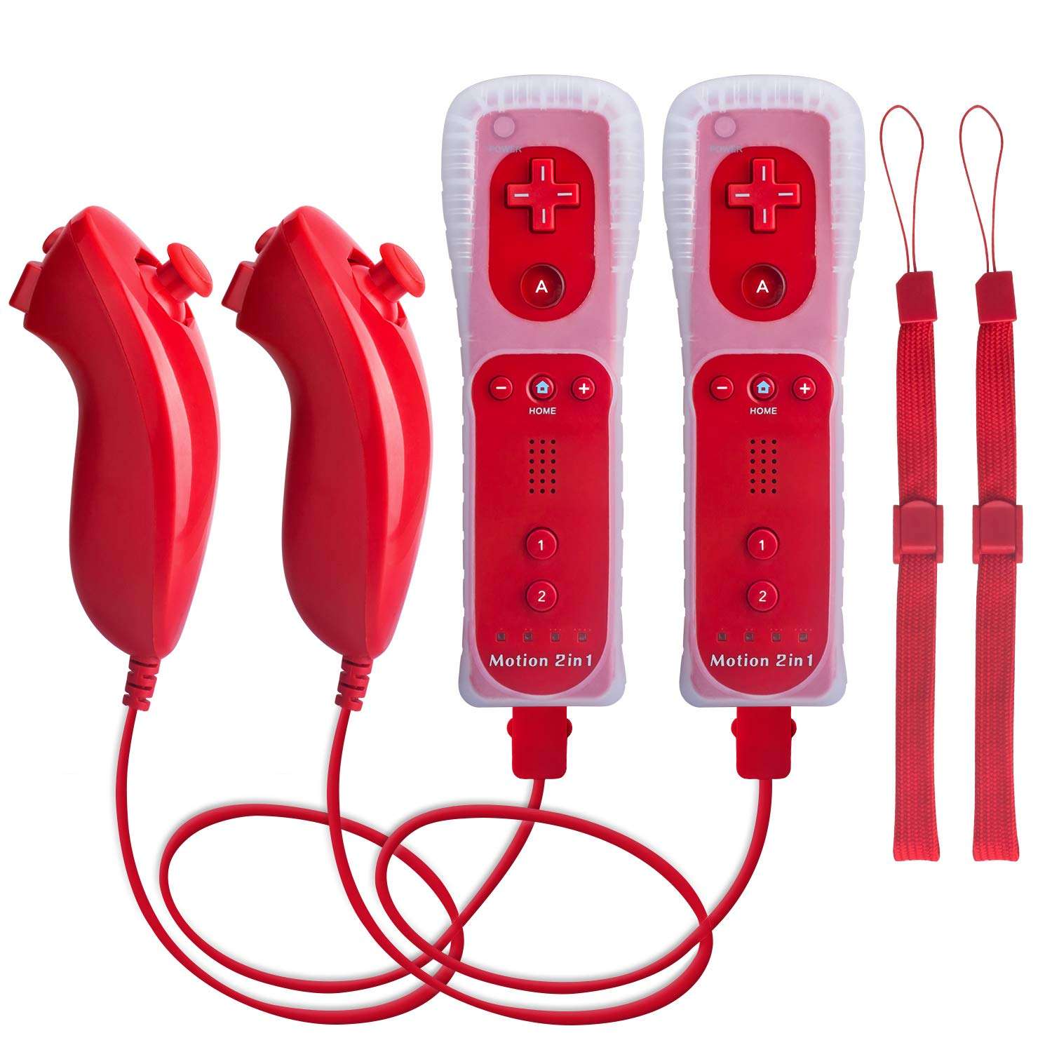 pack de dos controles nintendo wii u con motion plus y nunchuck para jugar en chile
