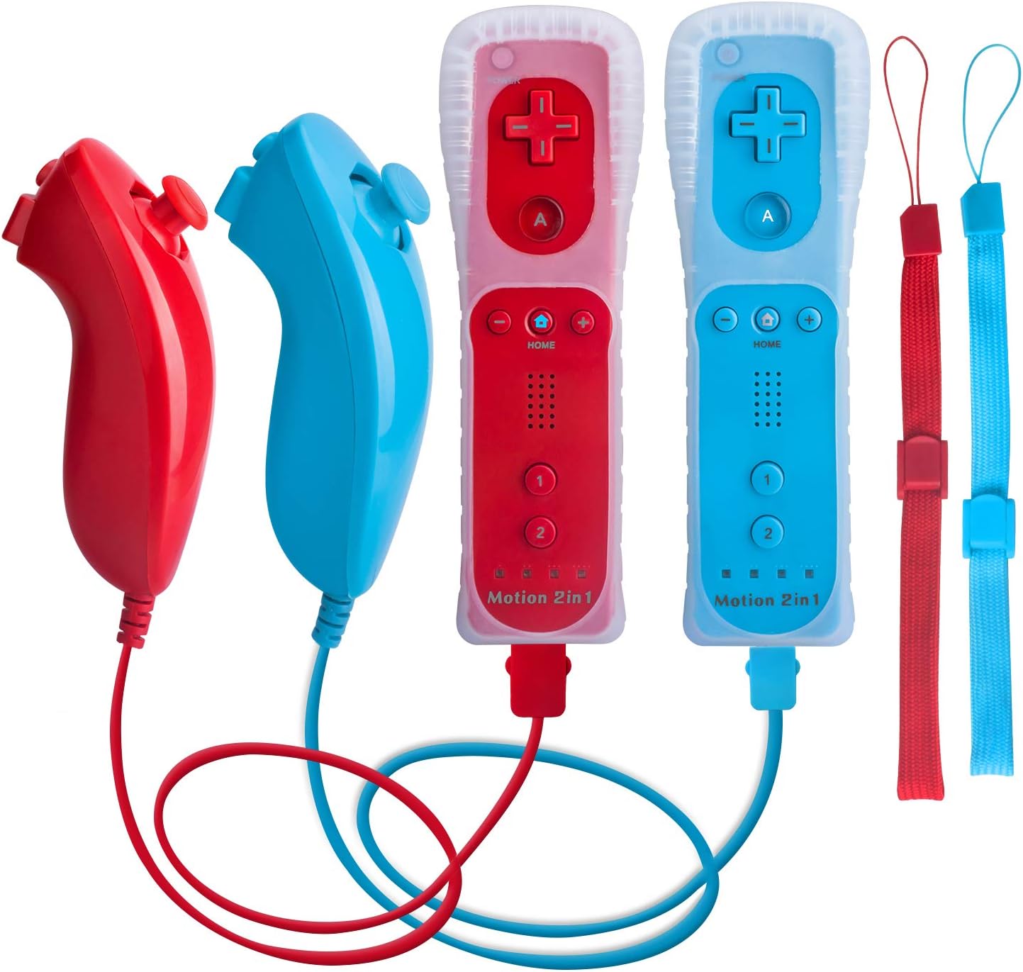 pack de dos controles nintendo wii u con motion plus y nunchuck para jugar en chile