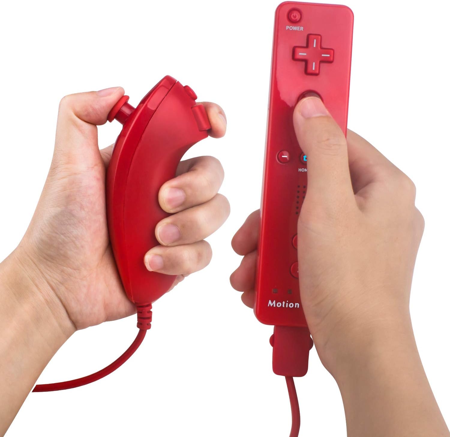 pack de dos controles nintendo wii u con motion plus y nunchuck para jugar en chile