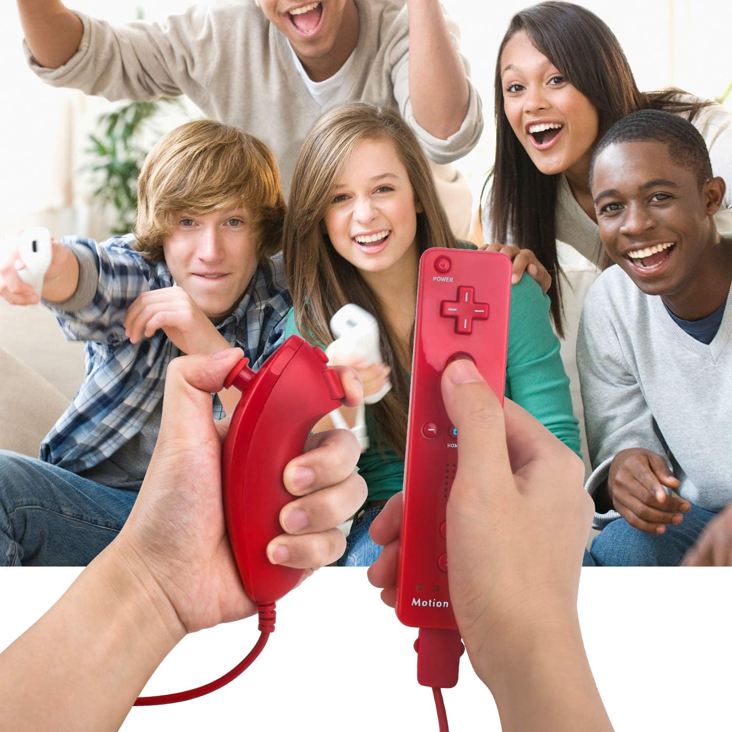 pack de dos controles nintendo wii u con motion plus y nunchuck para jugar en chile
