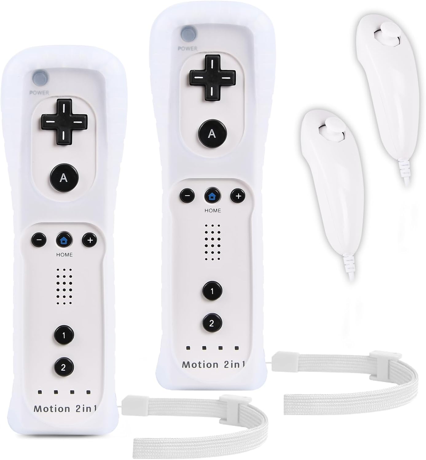 pack de dos controles nintendo wii u con motion plus y nunchuck para jugar en chile