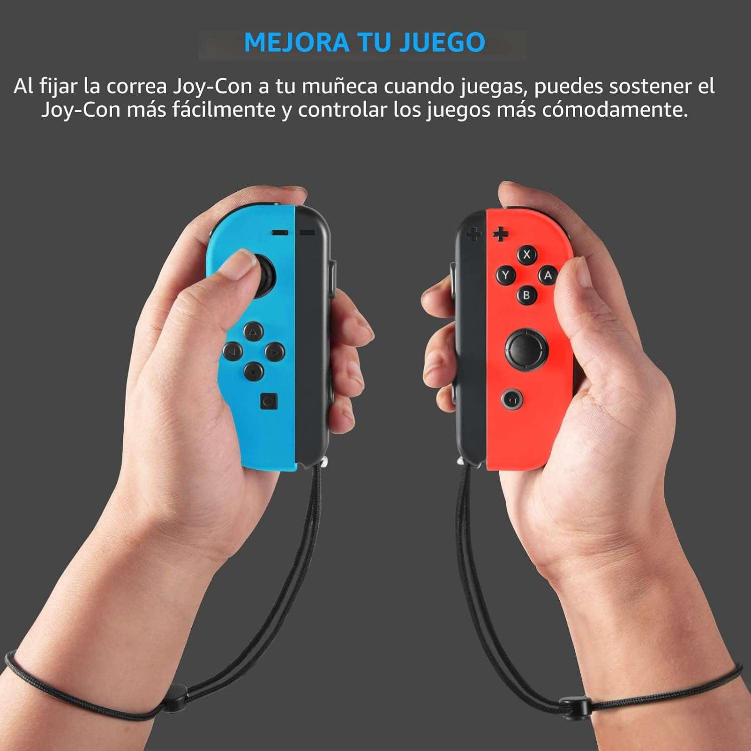 Pack de dos correas de repuesto para controles Joycon de Nintendo Switch ideales para juegos de movimiento en familia