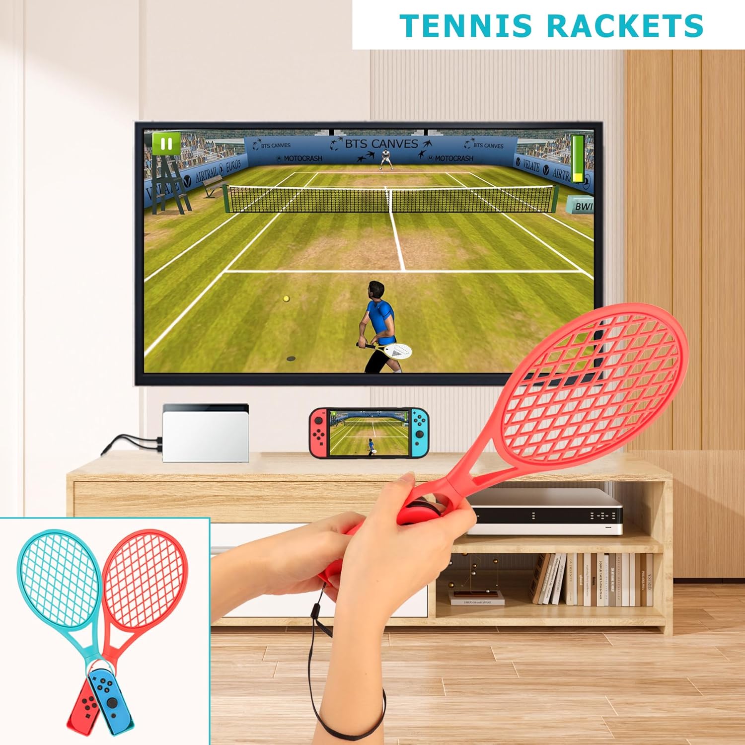 pack de 24 accesorios deportivos para nintendo switch oled con bolso raquetas y volantes para jugar en chile
