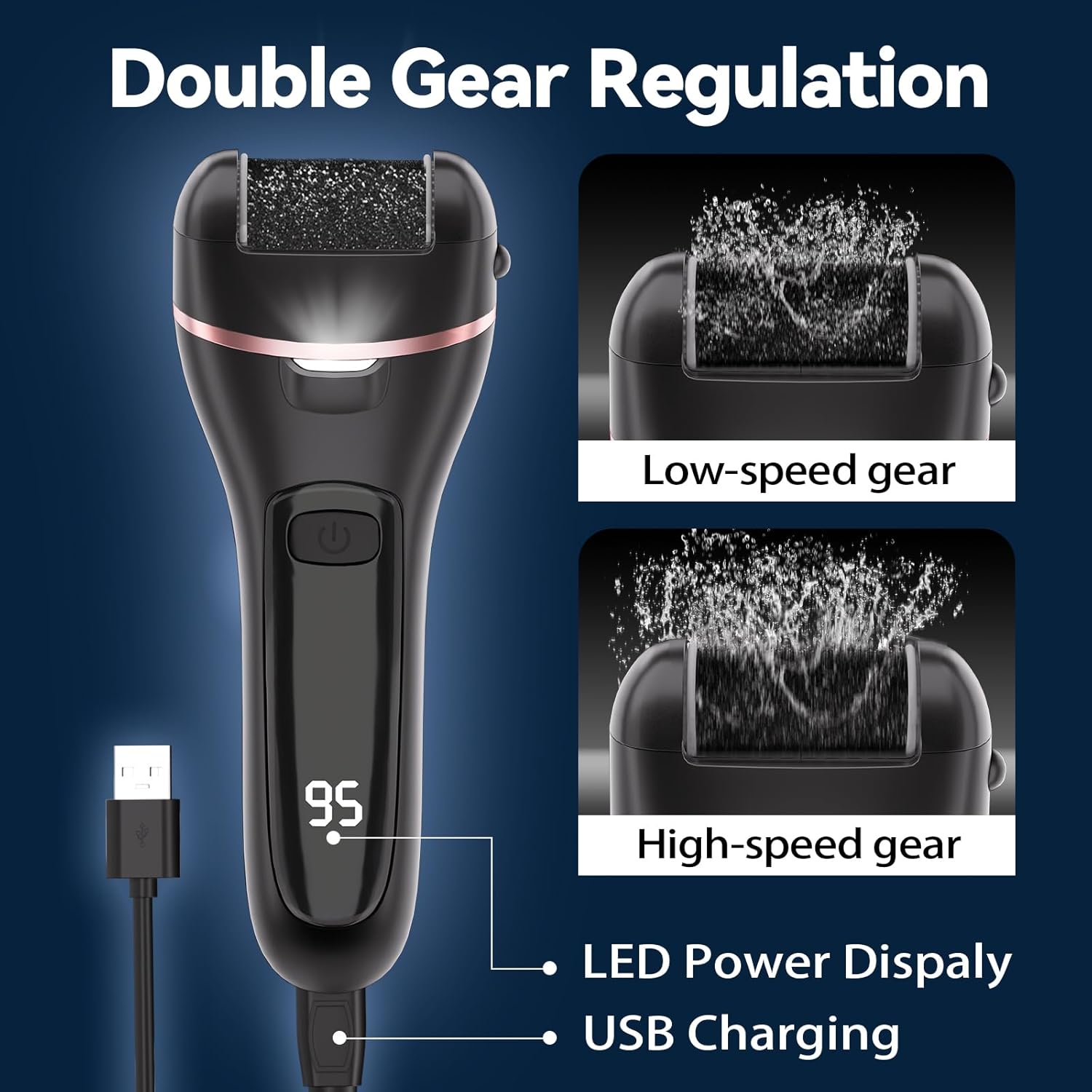 Kit de pedicure 17 en 1 con removedor de callos electrico recargable y herramientas de acero inoxidable para pies suaves chile