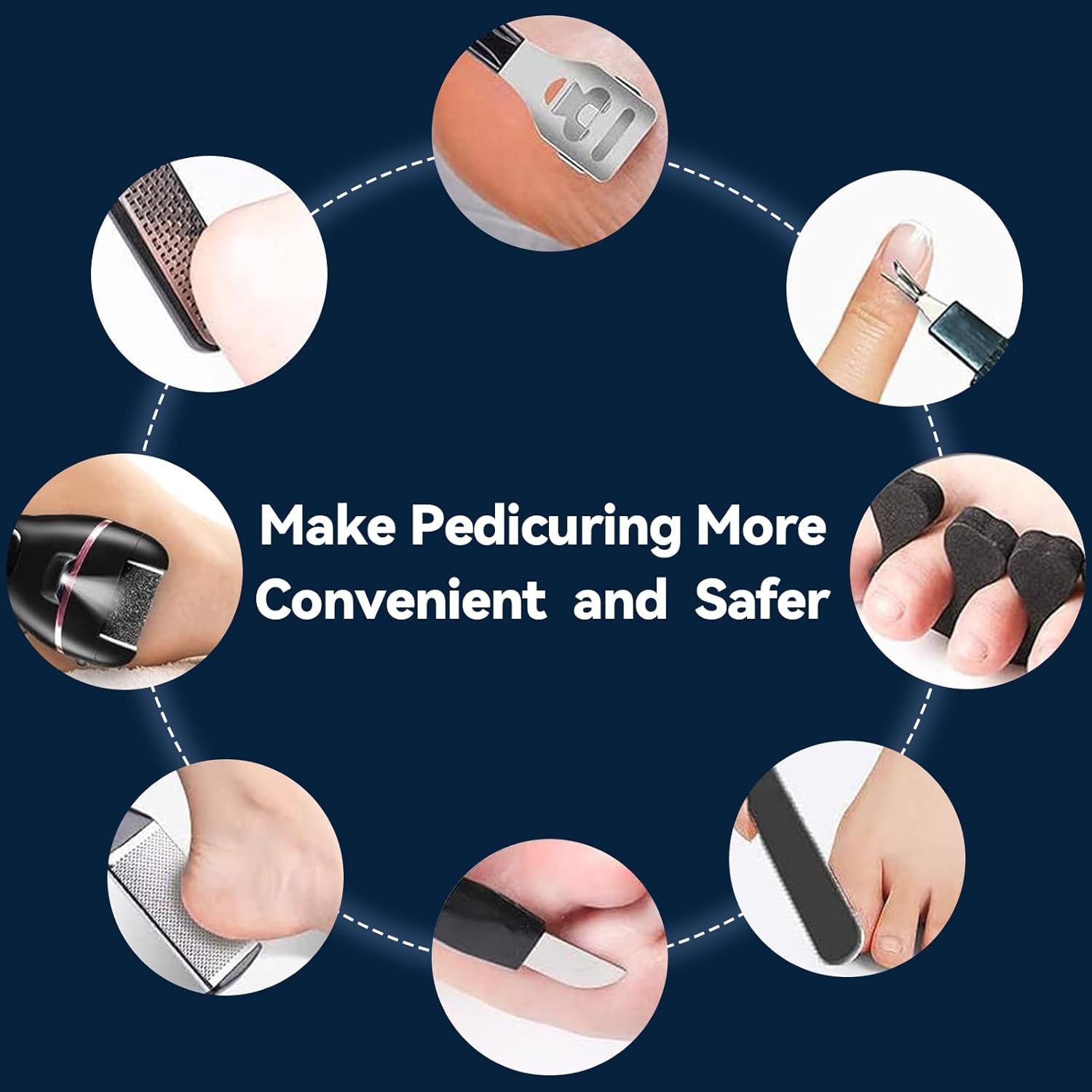 Kit de pedicure 17 en 1 con removedor de callos electrico recargable y herramientas de acero inoxidable para pies suaves chile