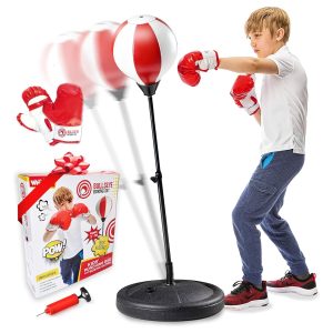set boxeo infantil pedestal saco de pie ajustable guantes boxeo niños 3 a 10 años pera boxeo base rellenable regalo navidad chile