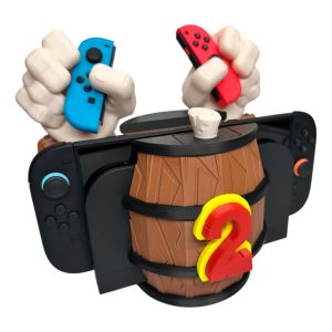 soporte base nintendo switch 1 y 2 barril donkey kong porta juegos ideal para tu pieza en chile