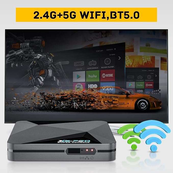 consola retro tv box super console x2 pro 2025 con 100000 juegos y android 9 ideal para jugar en chile