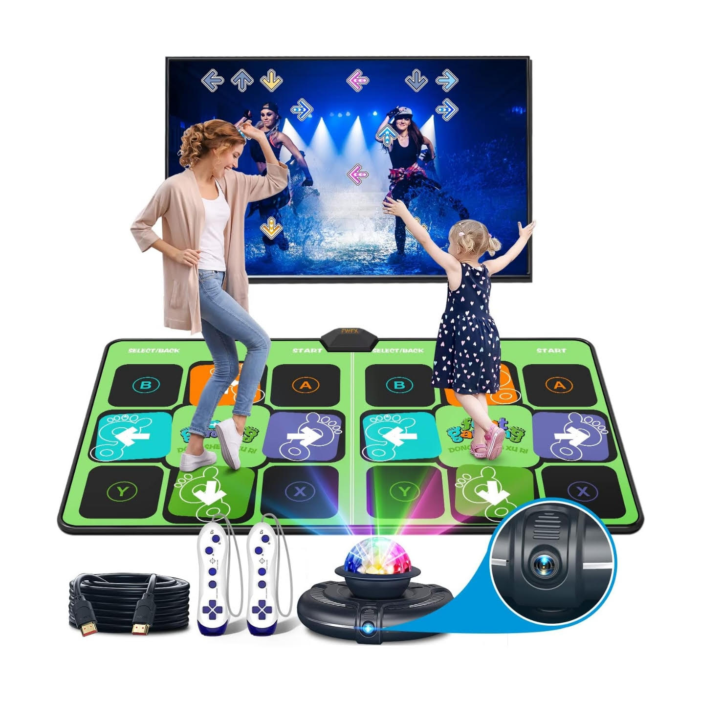 alfombra de baile inalambrica doble tv 166 centimetros juegos fitness yoga ideal para jugar en chile