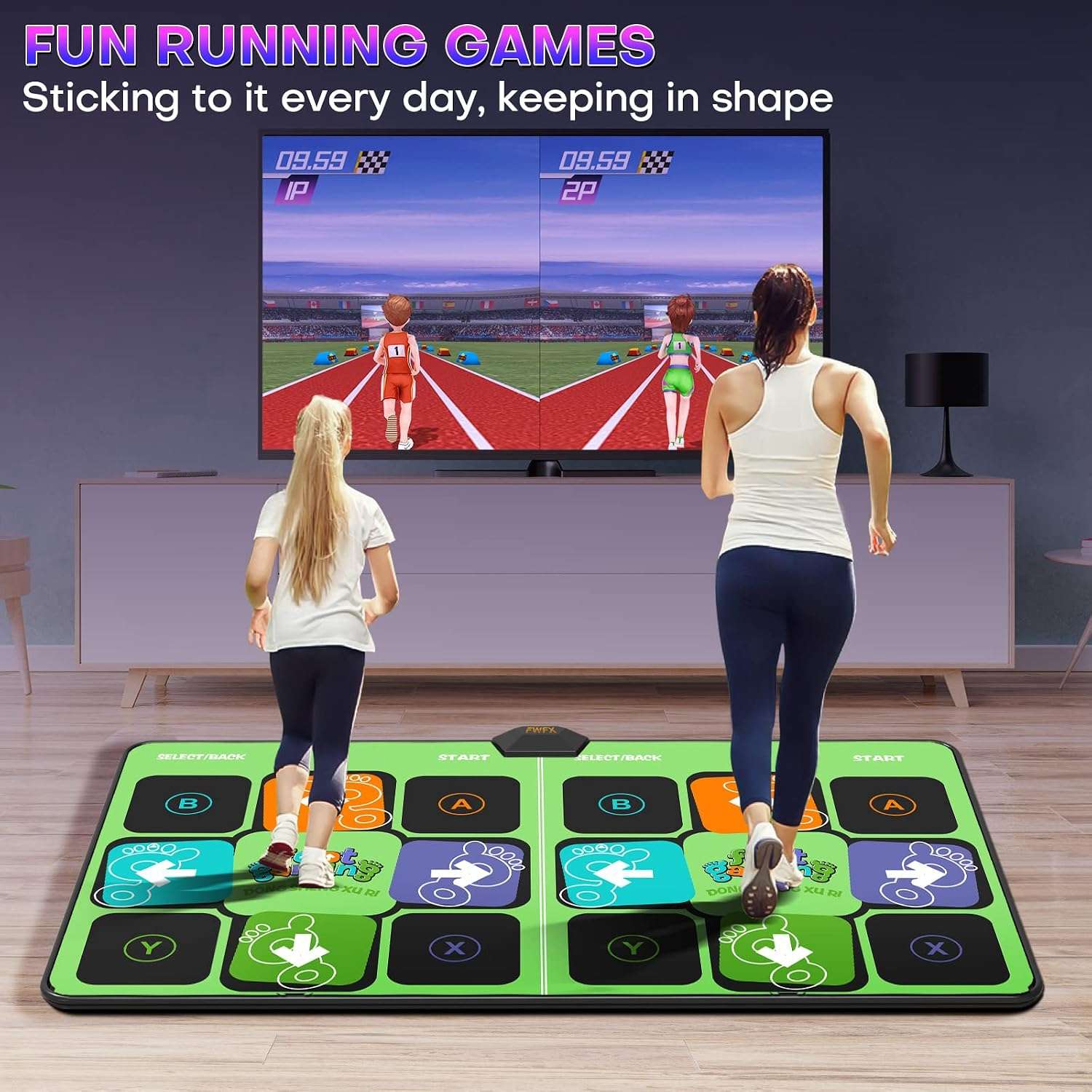 alfombra de baile inalambrica doble tv 166 centimetros juegos fitness yoga ideal para jugar en chile