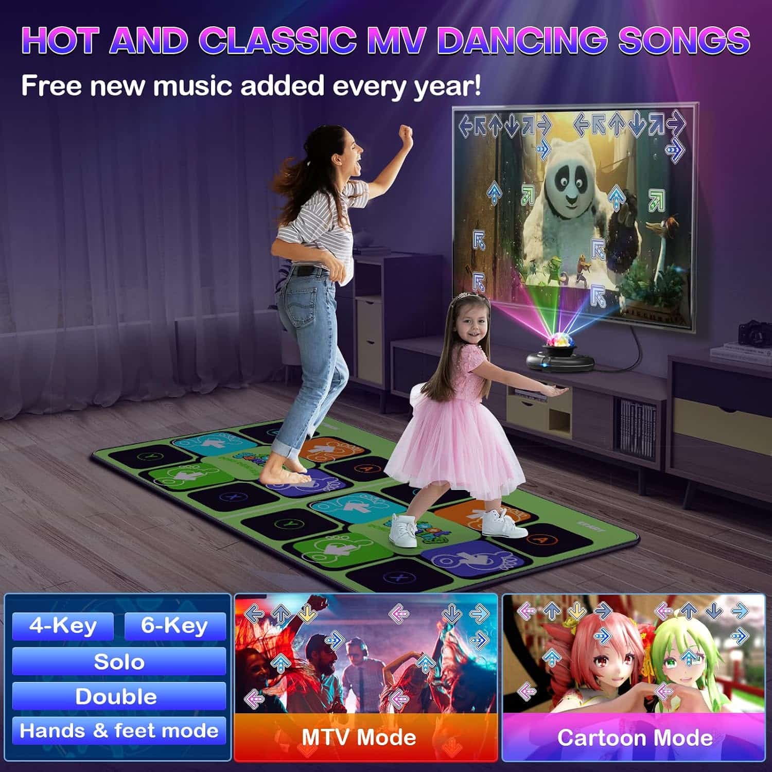 alfombra de baile inalambrica doble tv 166 centimetros juegos fitness yoga ideal para jugar en chile