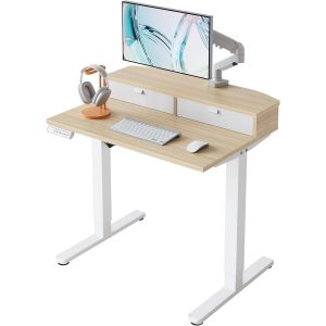 escritorio electrico elevable huanuo 53x80x72 centimetros 2 cajones memoria altura ideal para chile