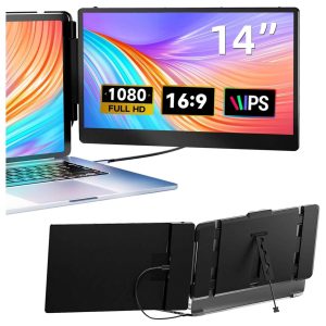 extensor de pantalla portatil 35 centimetros fhd 1080p ips doble monitor notebook viaje ideal para chile