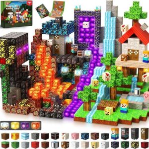 set de 200 bloques magneticos con 22 piezas led iluminadas juguete educativo stem para construccion infantil ideal para chile