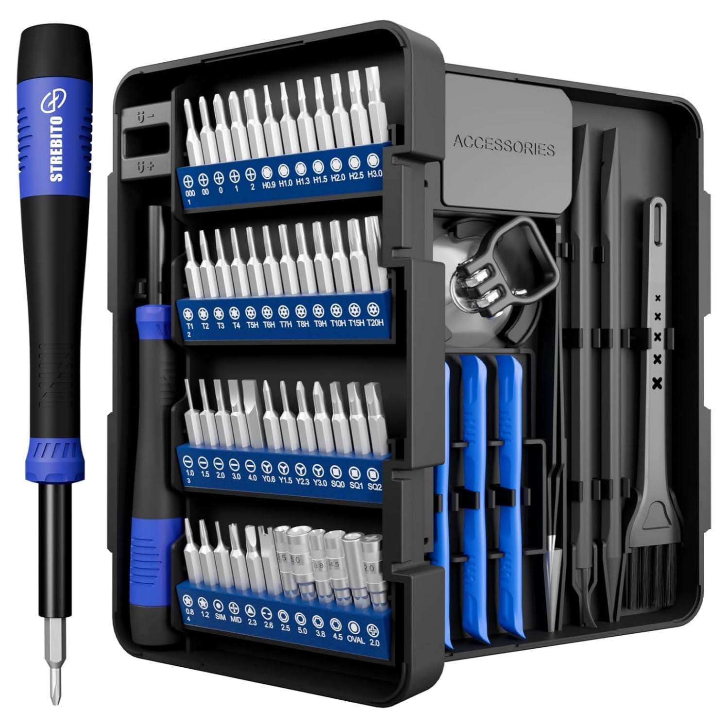 juego destornilladores precision 64 en 1 kit reparacion electronica pc celular magnetico ideal para chile