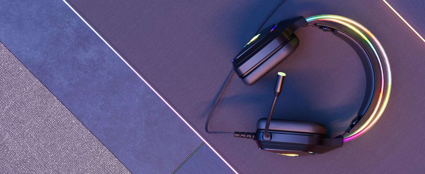 combo gamer 6 piezas teclado mecanico mouse audifonos mousepad hub usb 81 centimetros tira led 91 centimetros rgb ideal para chile