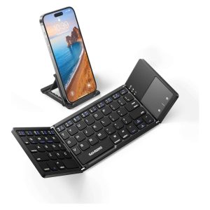 teclado plegable inalambrico bluetooth touchpad panel tactil soporte celular 157 gramos recargable ideal para chile