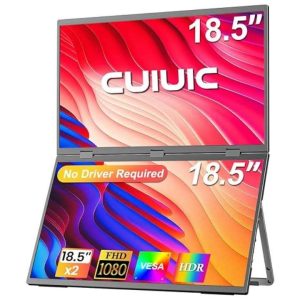 monitor portatil doble plegable apilado 47 centimetros ips 1080p fhd usb tipo c ideal para chile