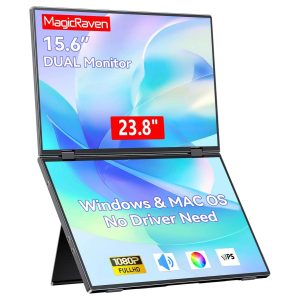 monitor portatil doble magicraven 40 centimetros 15 pulgadas fhd 1080p ips usb tipo c ideal para chile