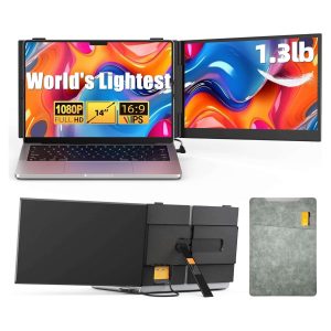 extensor de pantalla doble ultradelgado 35 centimetros 14 pulgadas fhd 1080p ips aluminio ideal para chile