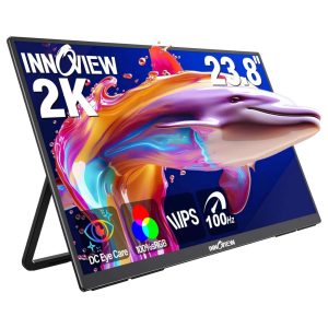 monitor portatil innoview metalico 23 8 pulgadas fhd 2k 100hz ips usb tipo c ideal para chile
