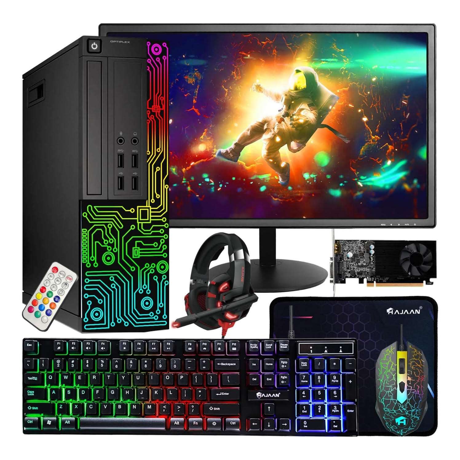 pc gamer computador dell optiplex core i7 gt 1030 16gb ram ssd 512gb monitor 61 centimetros rgb windows 10 ideal para chile