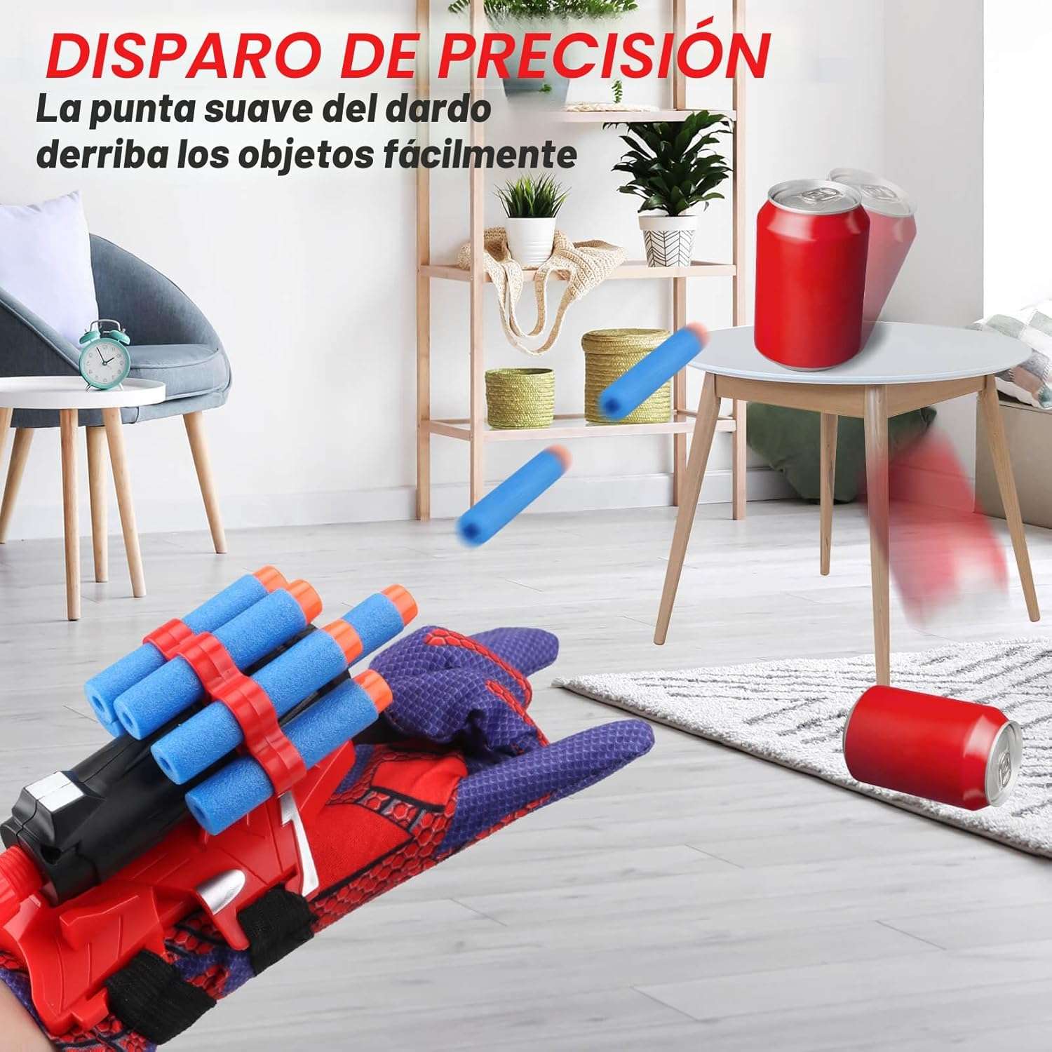 set de 2 lanzadores de telaraña juguete joneg con guantes y 30 dardos suaves ideal para chile