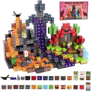 juego de 200 bloques magneticos rich cubs tematica bosque juguete educativo stem para construccion infantil ideal para chile