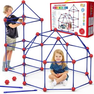 kit de construccion de fuertes 140 piezas plastico abs seguro juego educativo stem para armar castillos ideal para chile