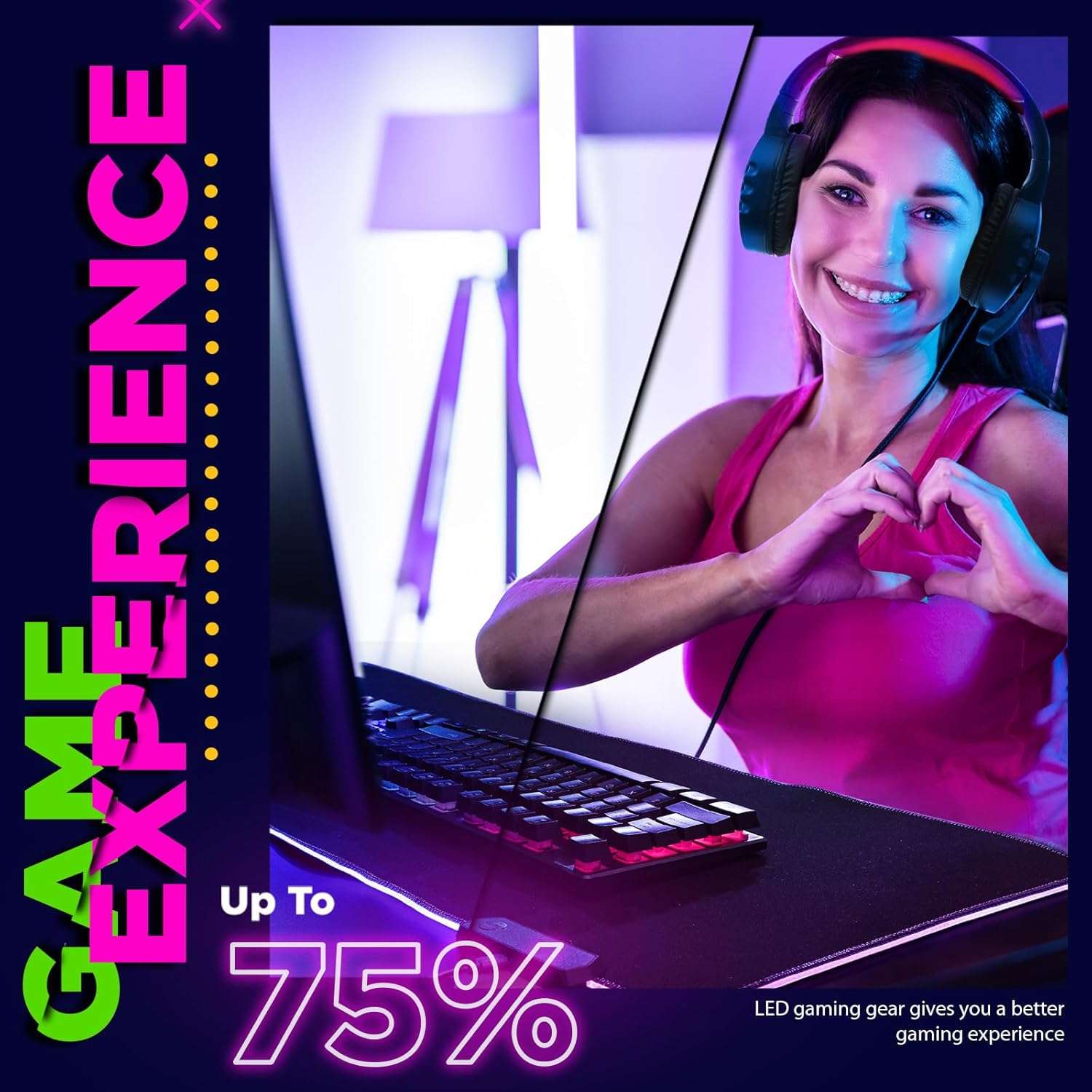 combo gamer 6 en 1 teclado mecanico mouse audifonos alfombrilla 80 por 30 centimetros soporte rgb ideal para chile