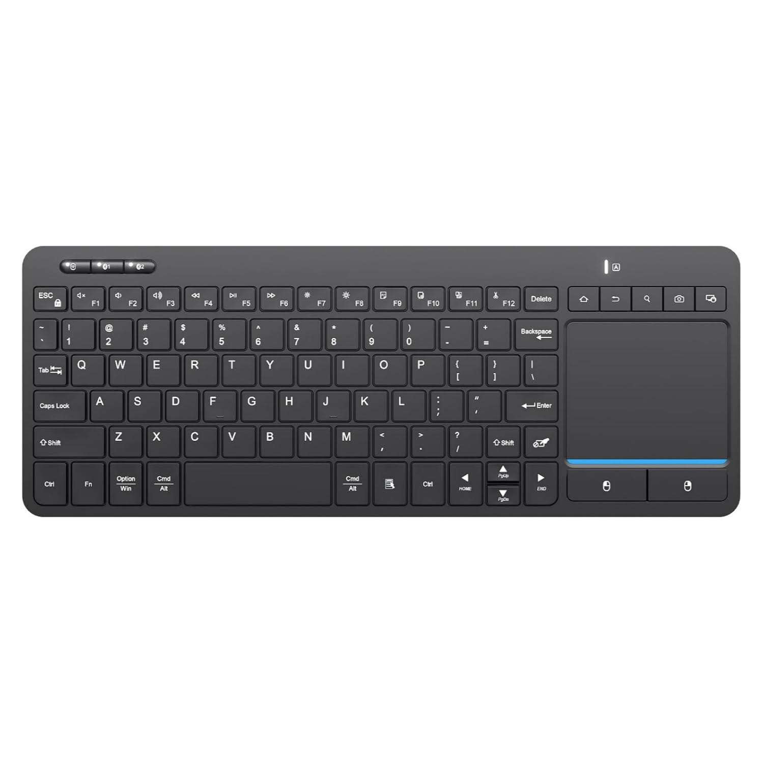 teclado inalambrico bluetooth touchpad multidispositivo 3 dispositivos 1000 centimetros alcance panel tactil ideal para chile