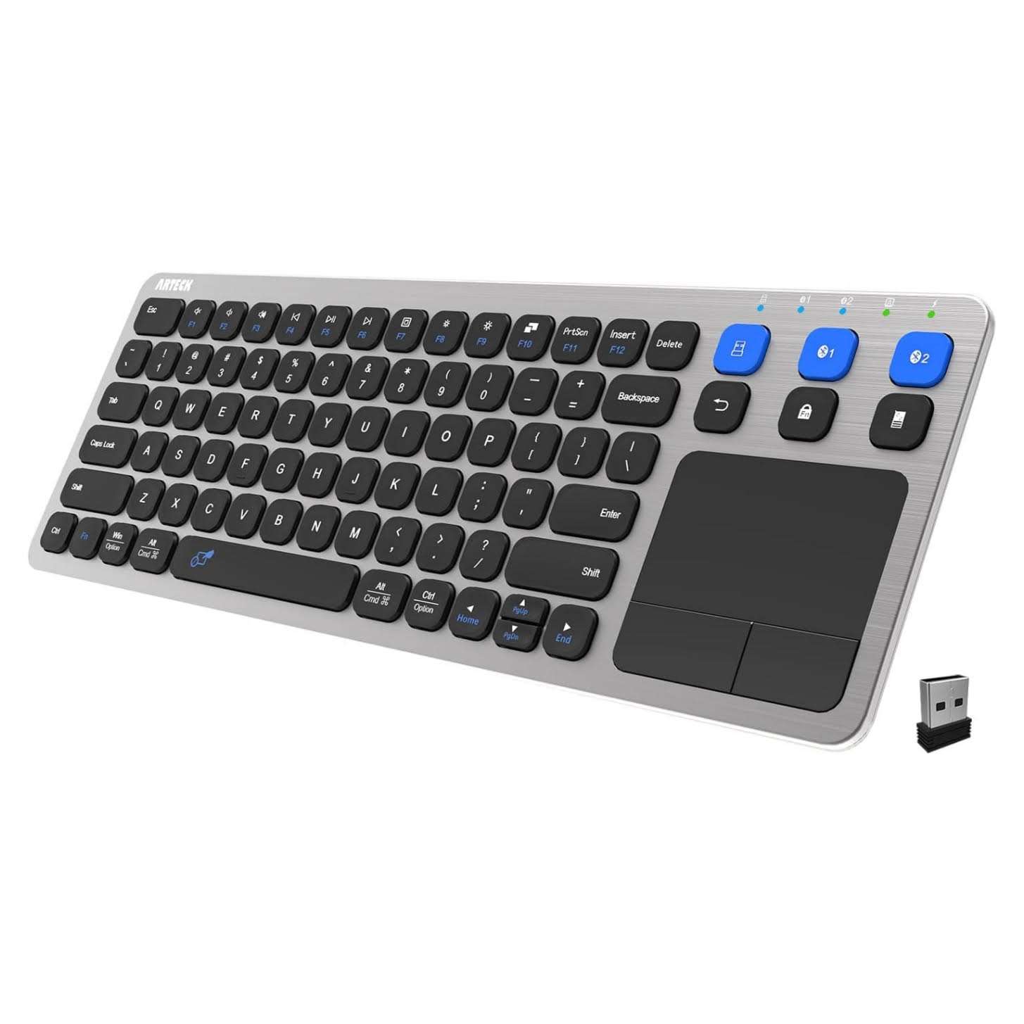 teclado inalambrico bluetooth smart tv touchpad 3 dispositivos 10 metros ideal para chile