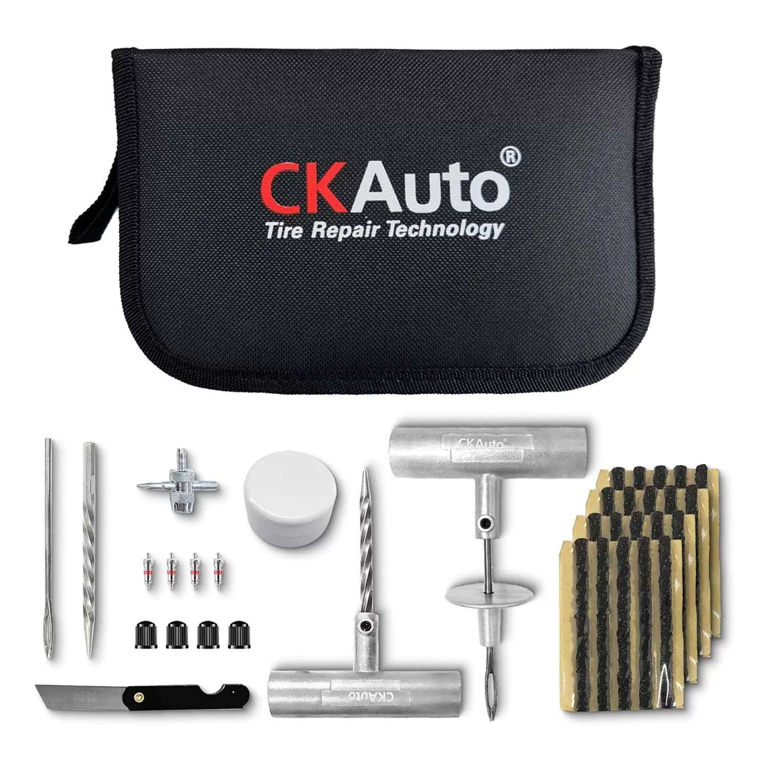 kit de reparacion de neumaticos de 36 piezas con bolso de transporte y veinte tapones de 10.2 centimetros ideal para chile