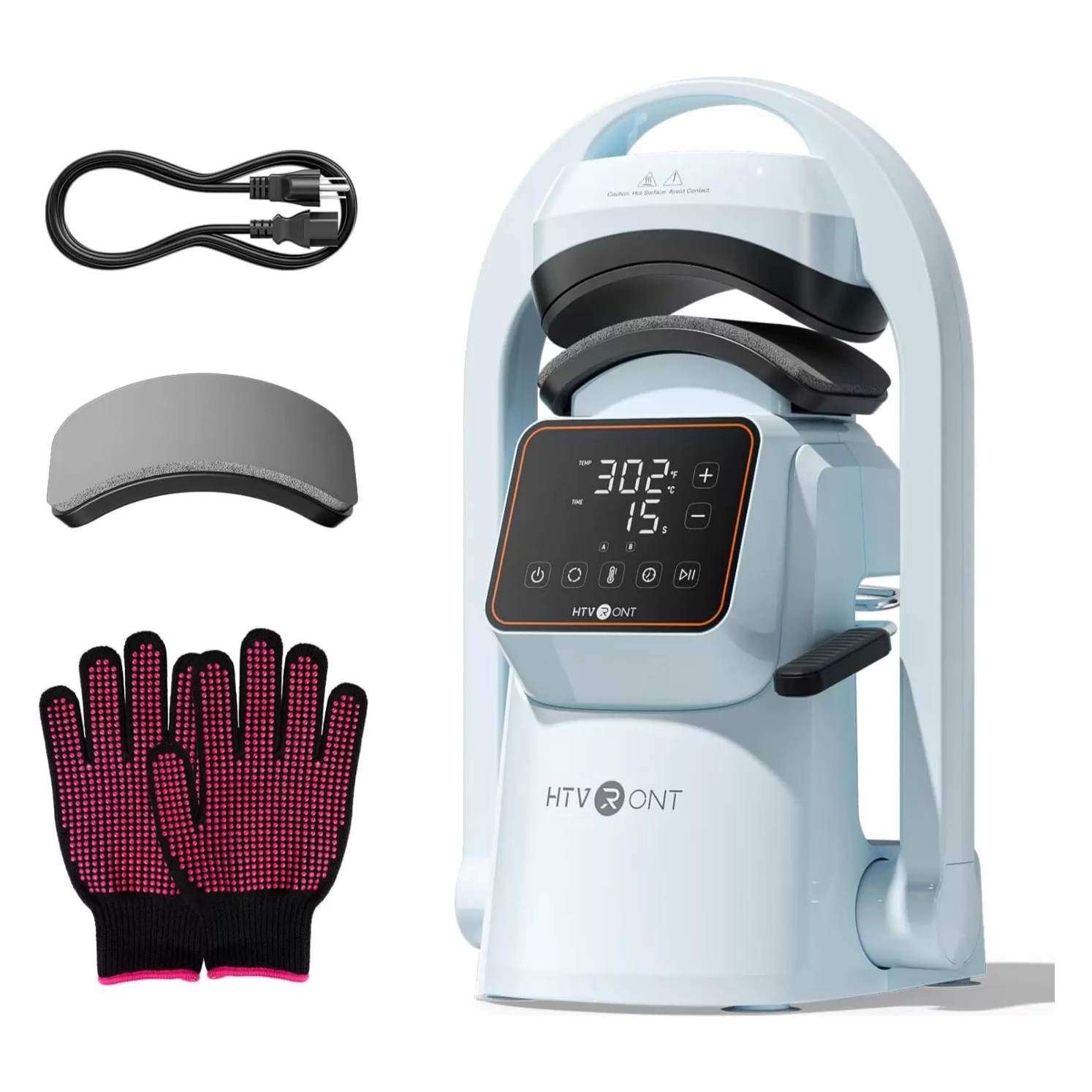 prensa de calor automatica htvront para gorros con dos bases intercambiables y pantalla tactil ideal para chile