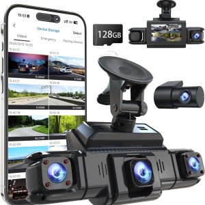 camara de tablero de cuatro canales con grabacion 360 grados 1080p wifi 5g y vision nocturna ideal para chile