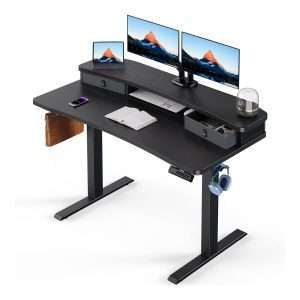 escritorio electrico huanuo de 121.92 por 60.96 centimetros con altura ajustable cajones y panel digital con memoria ideal para teletrabajo en chile