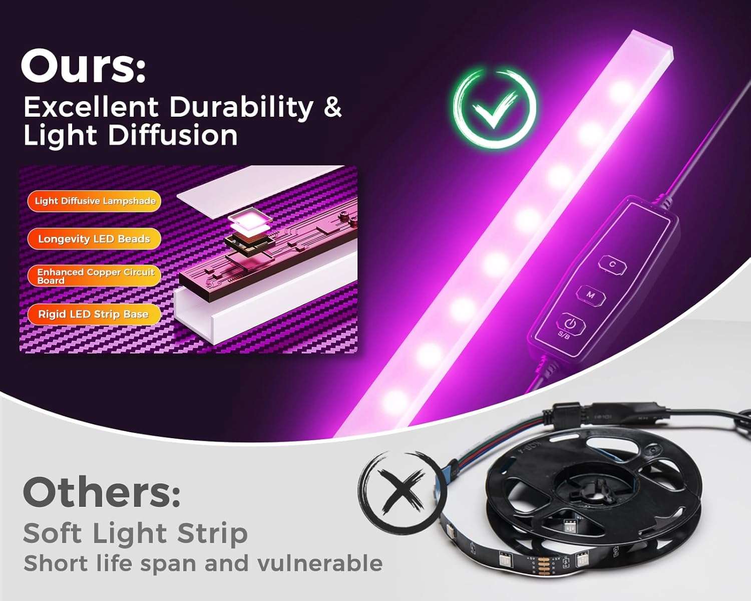 escritorio gamer en l aodk de 109 centimetros con luces led y tomas de corriente ideal para chile