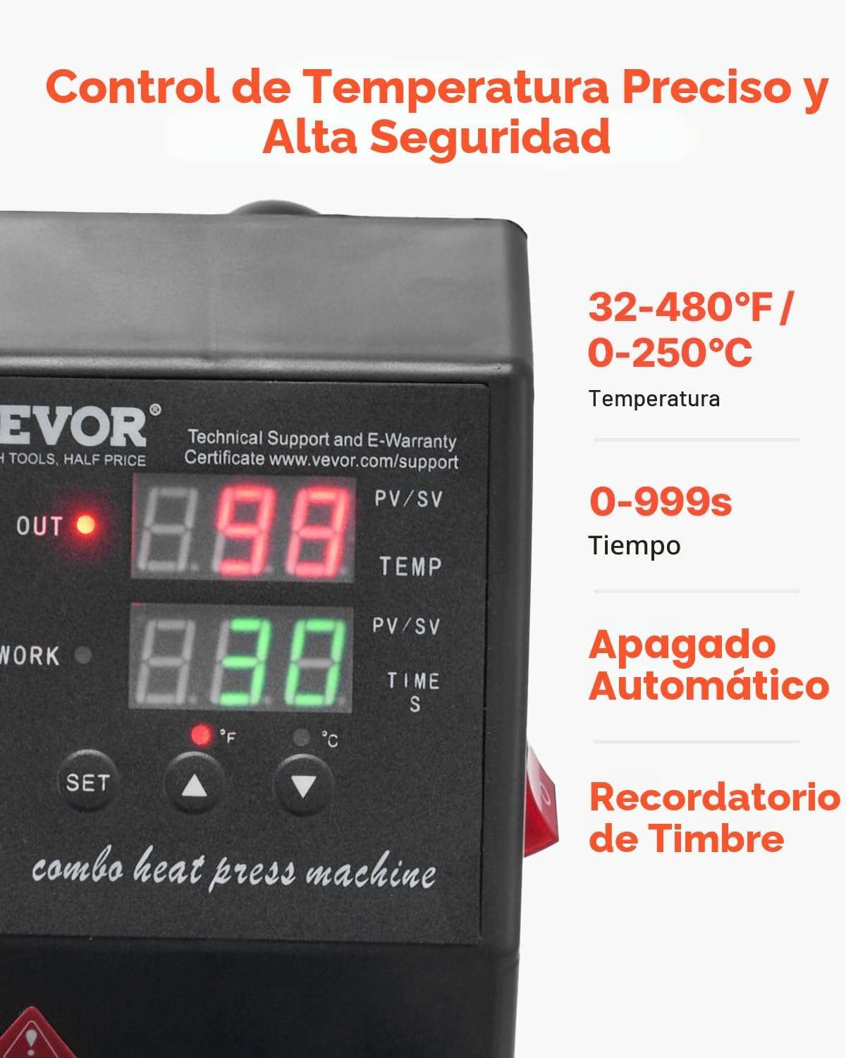 maquina estampadora termica vevor de 30.48 por 25.4 centimetros para sublimacion de poleras en chile